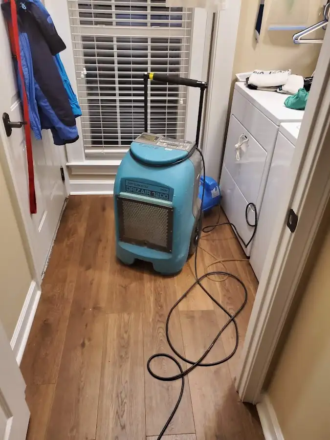 Commercial dehumidifier deployed for Flood Damage Cleanup in Sheldon